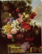 Floral, beautiful classical still life of flowers.097